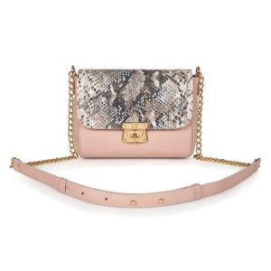 Leather Cross body Bag, Beige Pearl Leather Shoulder Bag, Women's Leather Crossbody Bag, Leather bag KF-2867