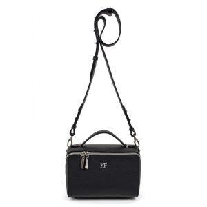 Leather Cross body Bag, Black Leather Shoulder Bag, Women's Leather Crossbody Bag, Leather bag KF-3070
