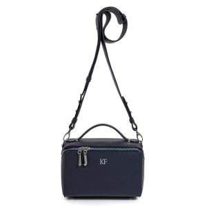 Leather Cross body Bag, Blue Leather Shoulder Bag, Women's Leather Crossbody Bag, Leather bag KF-3074
