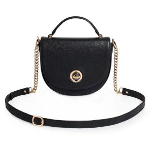 Leather Cross body Bag, Black Leather Shoulder Bag, Women's Leather Crossbody Bag, Leather bag KF-2583