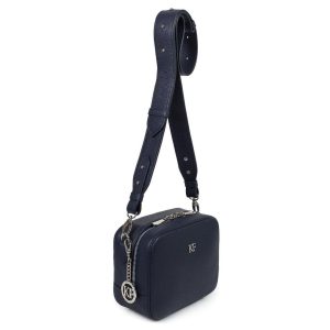 Leather Cross body Bag, Blue Leather Shoulder Bag, Women's Leather Crossbody Bag, Leather bag KF-3097