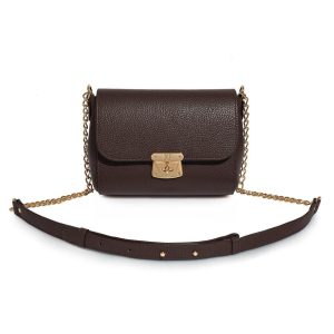 Leather Cross body Bag, Dark brown Leather Shoulder Bag, Women's Leather Crossbody Bag, Leather bag KF-1886