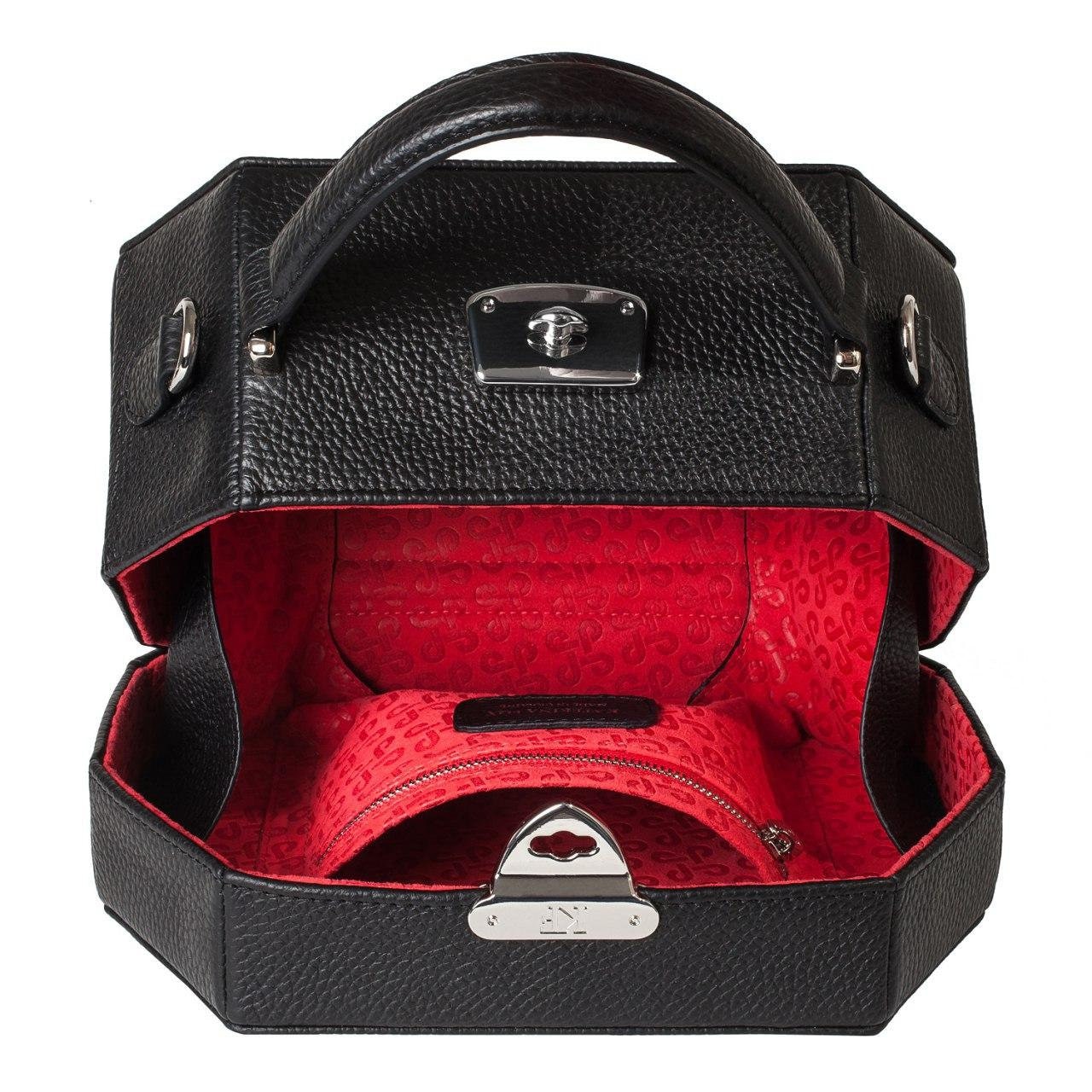 Leather Boxbag, Black Leather Box Bag, Women's Leather Boxbag, Leather bag KF-3243 - Image 4