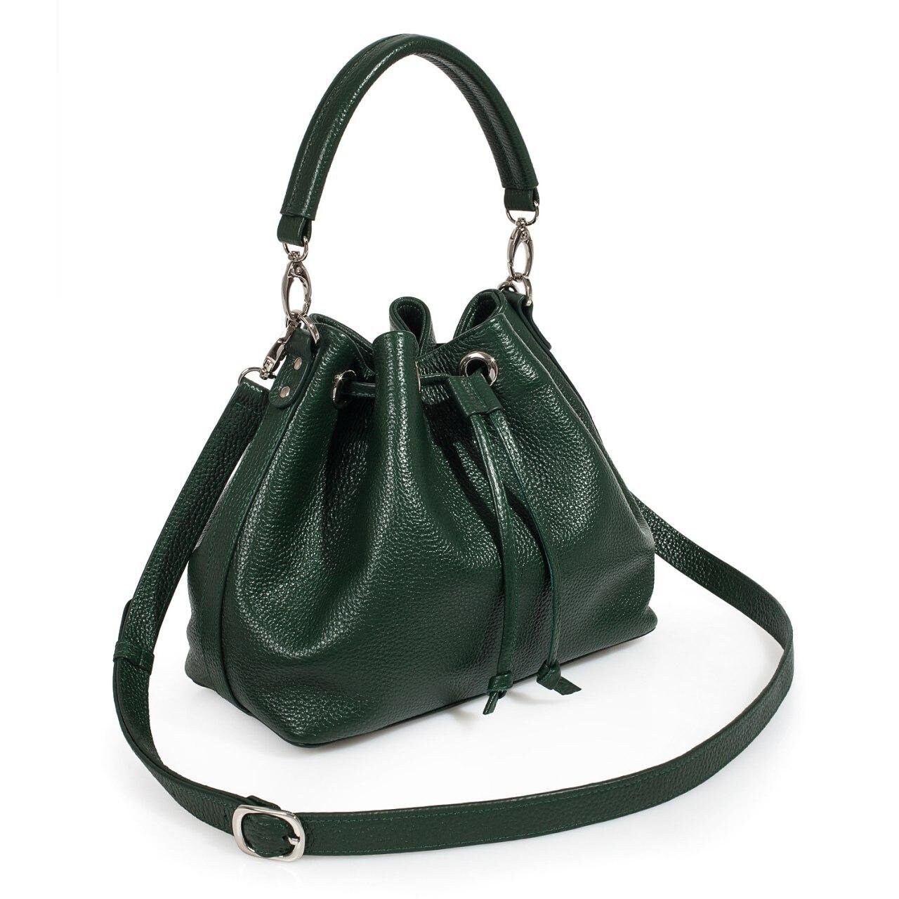 Leather Cross body Bag, Dark Green Leather Shoulder Bag, Women's Leather Crossbody Bag, Leather bag KF-3223 - Image 2