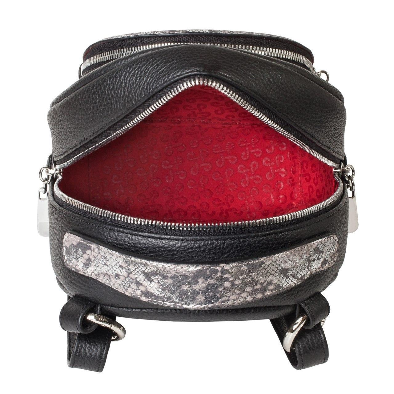 Leather Backpack, Leather Backpack Women, Black Leather Backpack KF-3295 - Image 4