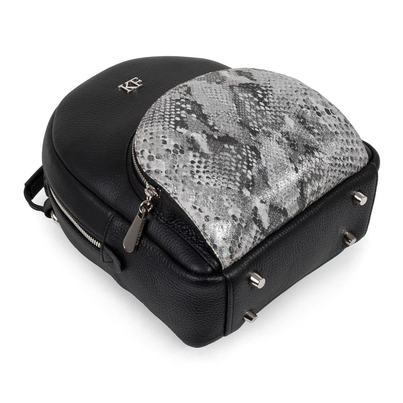 Leather Backpack, Leather Backpack Women, Black Leather Backpack KF-3295 - Image 5