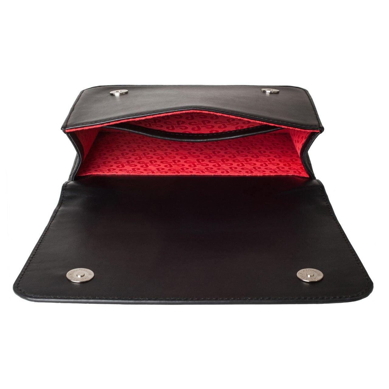 Leather Bag on a chain, Black Leather crocodile print Bag, Women's Leather Bag KF-3381 - Image 5