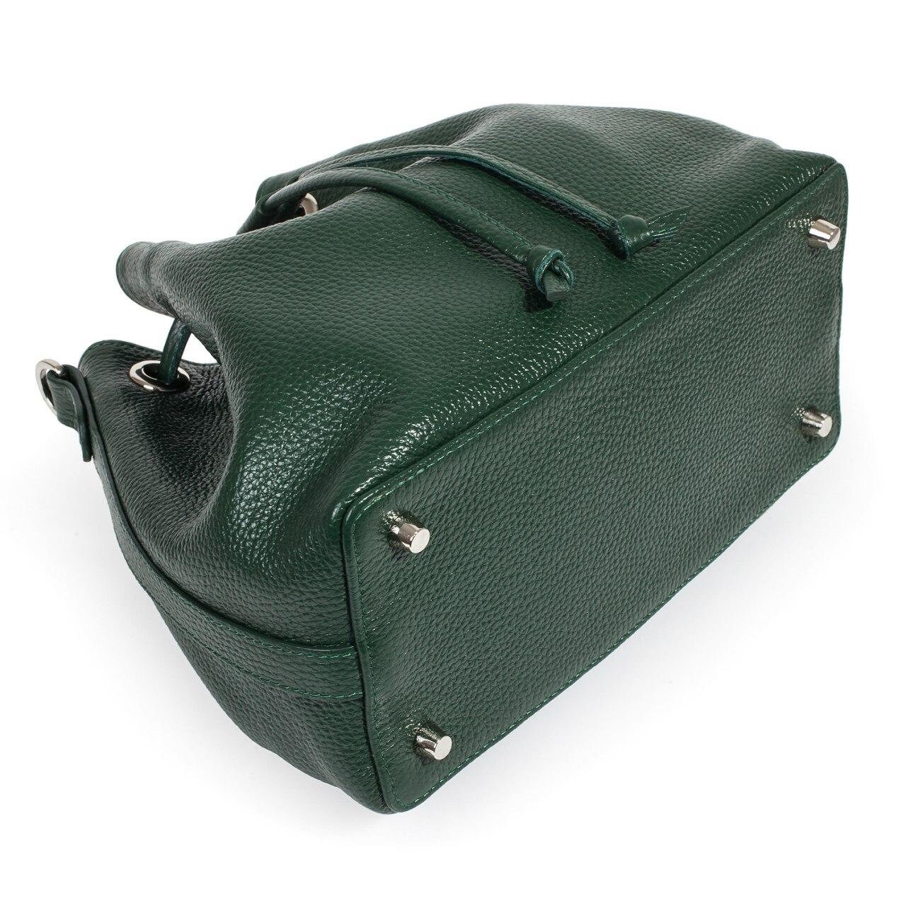 Leather Cross body Bag, Dark Green Leather Shoulder Bag, Women's Leather Crossbody Bag, Leather bag KF-3223 - Image 6