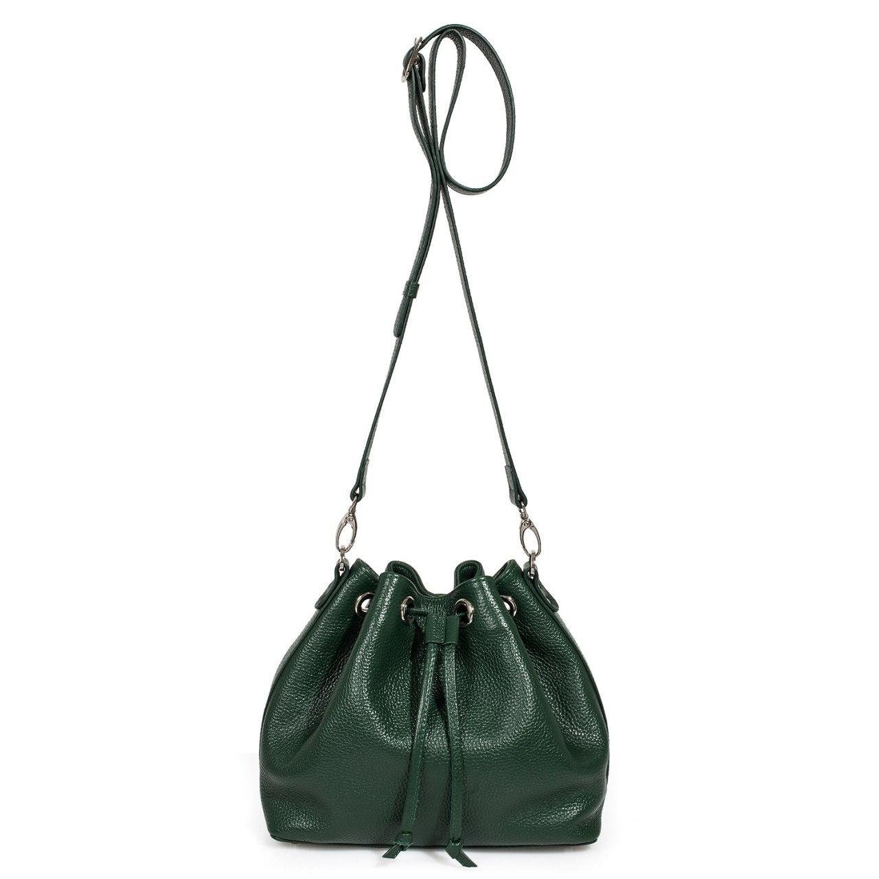 Leather Cross body Bag, Dark Green Leather Shoulder Bag, Women's Leather Crossbody Bag, Leather bag KF-3223 - Image 4