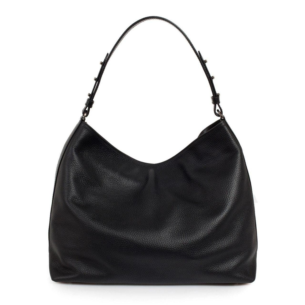 Leather Hobo Bag, Black Leather Hobo Bag, Women's Leather Hobo Purse KF-3291 - Image 3