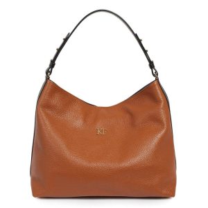 Leather Hobo Bag, Ginger Leather Hobo Bag, Women's Leather Hobo Purse KF-3293