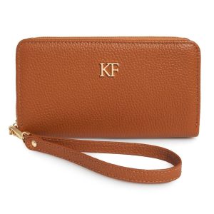 Leather Wallet Woman, Ginger Leather Womens Wallet, Woman leather wallet, Zipper woman wallet, Clutch wallet, Wallet for her KF-3350