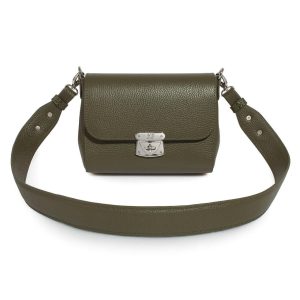 Leather Cross body Bag, Olive Leather Shoulder Bag, Women's Leather Crossbody Bag, Leather bag KF-3156