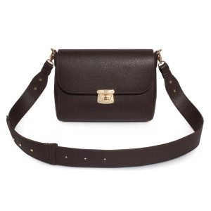 Leather Crossbody Bag, Dark brown Leather Shoulder Bag, Women's Leather Cross body Bag, Leather bag KF-3376