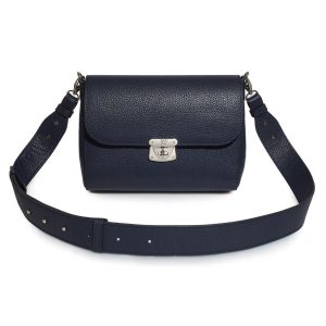 Leather Cross body Bag, Dark blue Leather Shoulder Bag, Women's Leather Crossbody Bag, Leather bag KF-3375