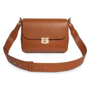 Leather Cross body Bag, Ginger Leather Shoulder Bag, Women's Leather Crossbody Bag, Leather bag KF-3378