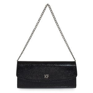 Leather Clutch, Leather Clutch Bag Purse, Black Leather Clutch KF-1336