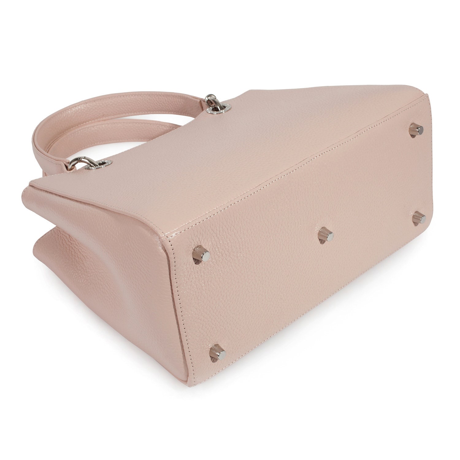 Leather Top Handle Bag, Powder Leather Handbag Top Handle, Women's Leather Bag KF-3552 - Image 5