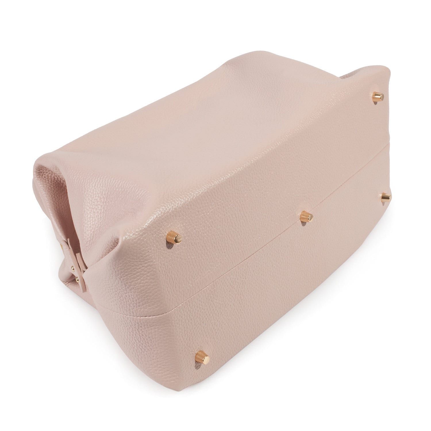 Leather Top Handle Bag, Beige (powder) Leather Handbag Top Handle, Women's Leather Bag KF-3534 - Image 5