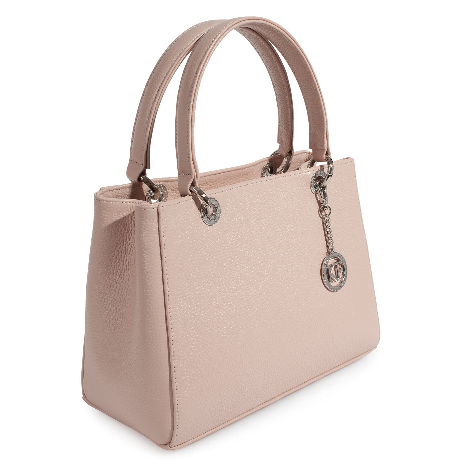 Leather Top Handle Bag, Powder Leather Handbag Top Handle, Women's Leather Bag KF-3552 - Image 2