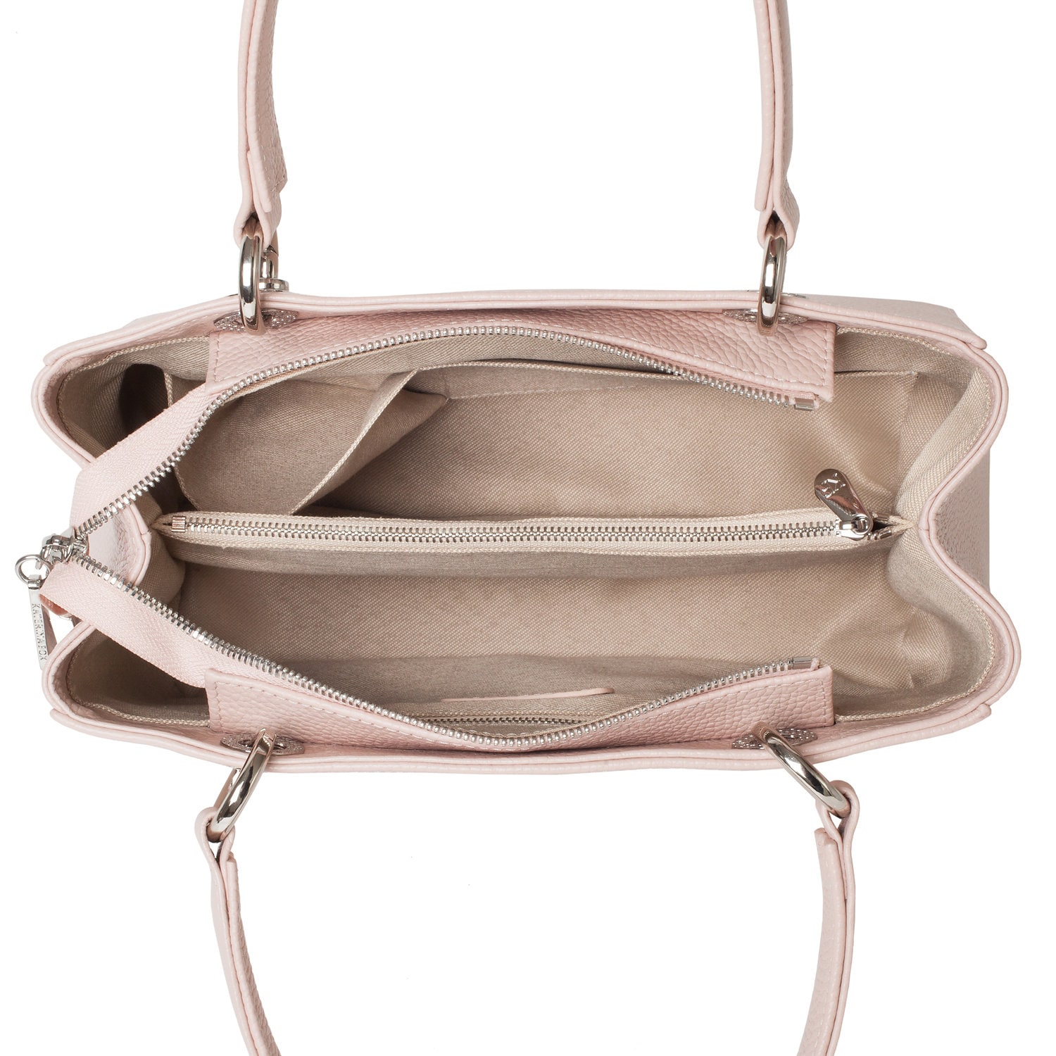 Leather Top Handle Bag, Powder Leather Handbag Top Handle, Women's Leather Bag KF-3552 - Image 4