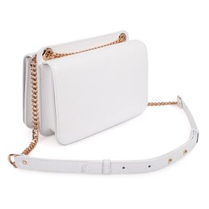 Leather Bag on a chain, White Leather Bag, Women's Leather Bag KF-3538