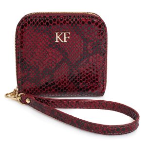 Leather Wallet Woman, Red Leather Womens Wallet, Woman leather wallet, Zipper woman wallet, Clutch wallet, Wallet for her KF-1986