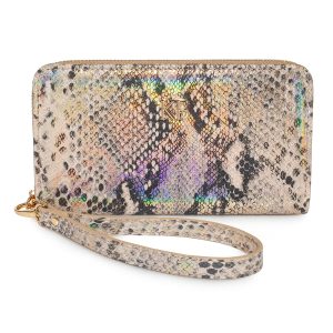 Leather Wallet Woman, Beige Leather Womens Wallet, Woman leather wallet, Zipper woman wallet, Clutch wallet, Wallet for her KF-3623