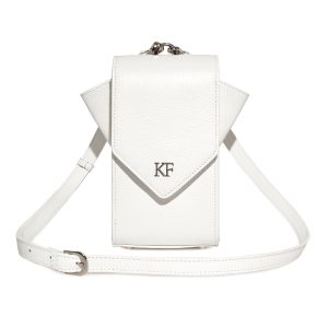 Leather Cross body Bag, White Leather Shoulder Bag, Women's Leather Crossbody Bag, Leather bag KF-3632