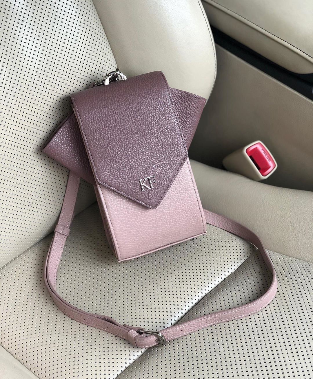 Leather Cross body Bag, Tourmaline Leather Shoulder Bag, Women's Leather Crossbody Bag, Leather bag KF-3665