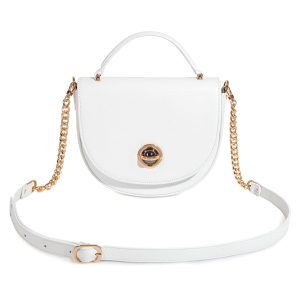 Leather Cross body Bag, White Leather Shoulder Bag, Women's Leather Crossbody Bag, Leather bag KF-2967