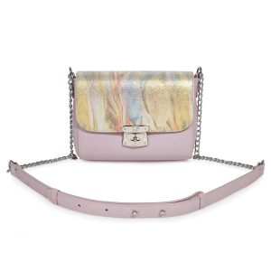 Leather Crossbody Bag, Light purple Leather Shoulder Bag, Women's Leather Cross body Bag, Leather bag KF-910