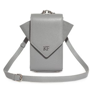 Leather Cross body Bag, Dark gray Leather Shoulder Bag, Women's Leather Crossbody Bag, Leather bag KF-3645