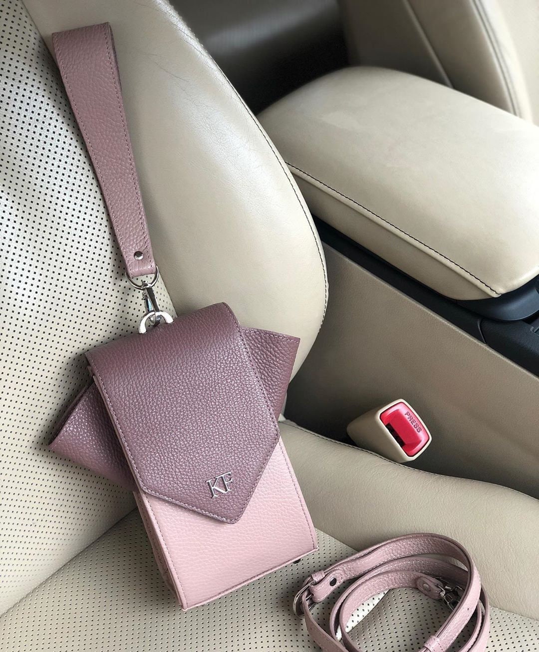 Leather Cross body Bag, Tourmaline Leather Shoulder Bag, Women's Leather Crossbody Bag, Leather bag KF-3665 - Image 8