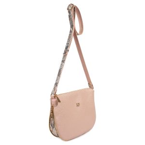 Leather Cross body Bag, Beige pearl Leather Shoulder Bag, Women's Leather Crossbody Bag, Leather bag KF-3696