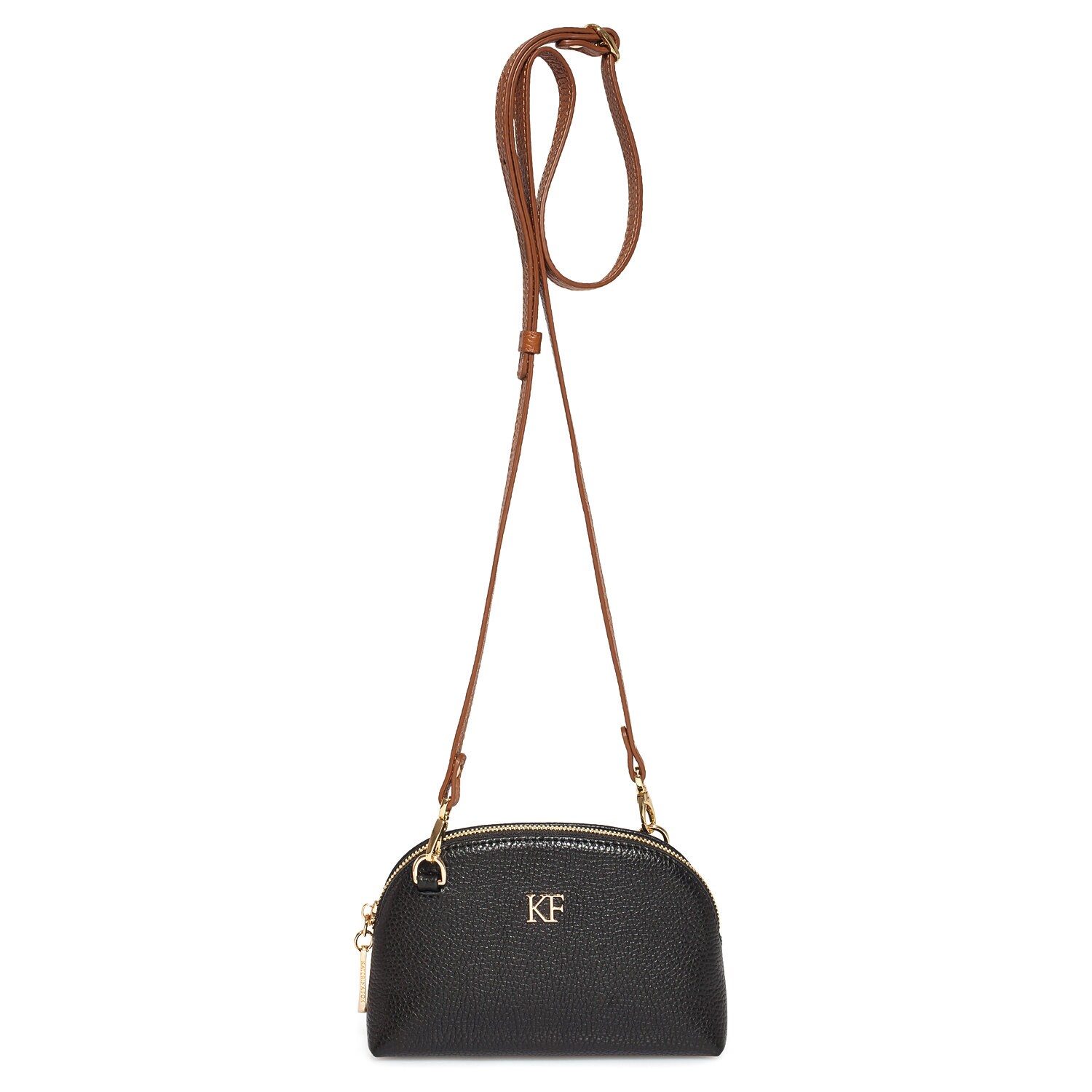 Leather Cross body Bag, Black Leather Shoulder Bag, Women's Leather Crossbody Bag, Leather bag KF-3756 - Image 3
