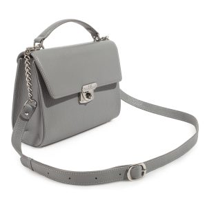 Leather Cross body Bag, Gray Leather Shoulder Bag, Women's Leather Crossbody Bag, Leather bag KF-3514