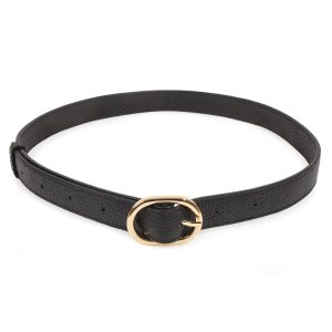 Womens leather belt, black leather belt for women KF-3782