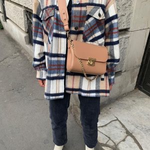 Leather Cross body Bag, Beige Leather Shoulder Bag, Women's Leather Crossbody Bag, Leather bag KF-3870