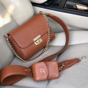 Leather Cross body Bag, Ginger Leather Shoulder Bag, Women's Leather Crossbody Bag, Leather bag KF-3811