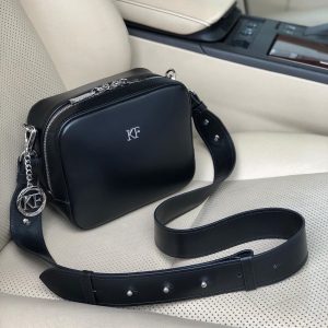 Leather Cross body Bag, Black Leather Shoulder Bag, Women's Leather Crossbody Bag, Leather bag KF-3847