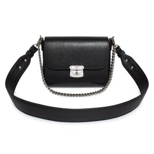 Leather Cross body Bag, Black Leather Shoulder Bag, Women's Leather Crossbody Bag, Leather bag KF-3924