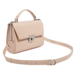Leather Cross body Bag, Beige Leather Shoulder Bag, Women's Leather Crossbody Bag, Leather bag KF-3889