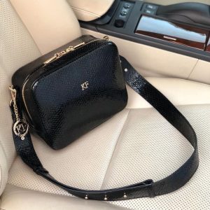 Leather Cross body Bag, Black Leather Shoulder Bag, Women's Leather Crossbody Bag, Leather bag KF-3987