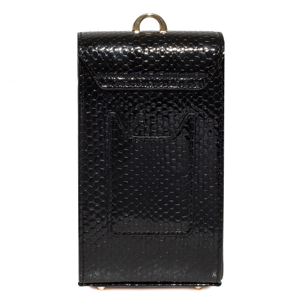 Leather Cross body Bag, Black Patent Leather Shoulder Bag, Women's Leather Crossbody Bag, Leather bag KF-4153 - Image 4