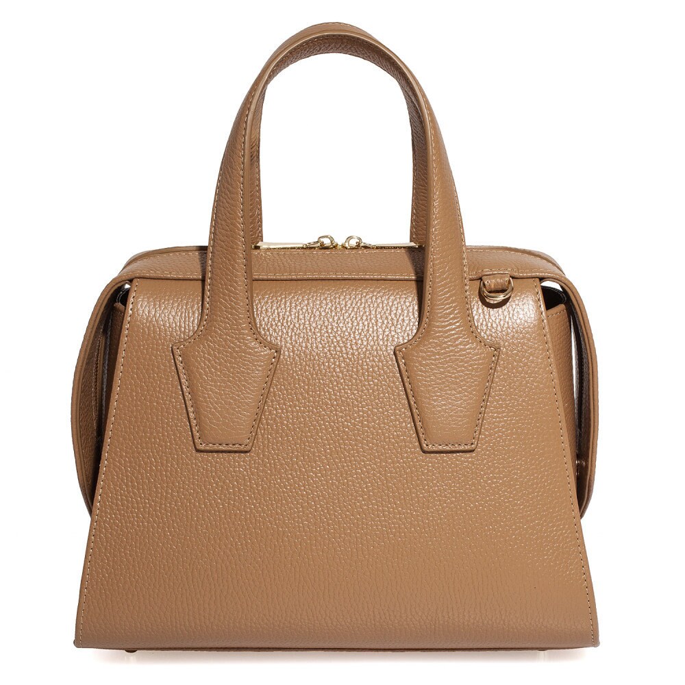 Leather Top Handle Bag, Tan Leather Handbag Top Handle, Women's Leather Bag KF-4204 - Image 6