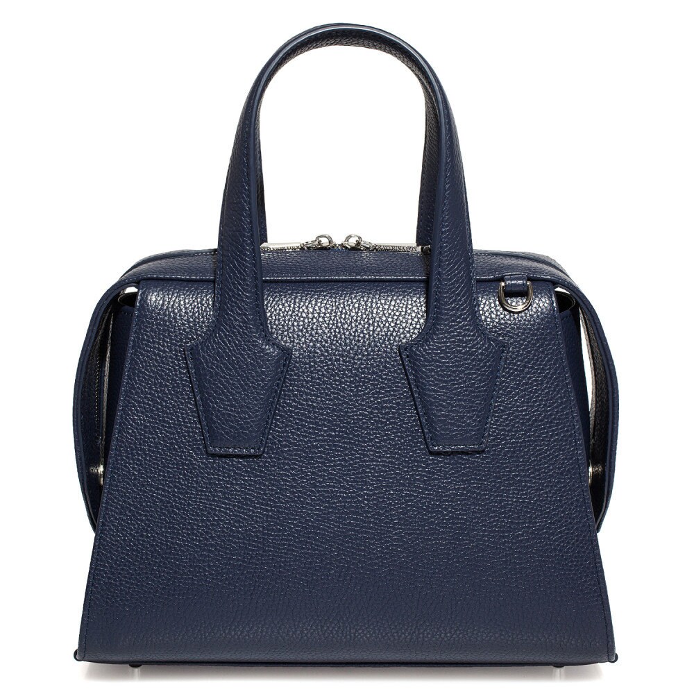 Leather Top Handle Bag,Nevy blue Leather Handbag Top Handle, Women's Leather Bag KF-4175 - Image 6