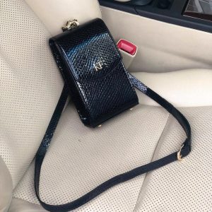 Leather Cross body Bag, Black Patent Leather Shoulder Bag, Women's Leather Crossbody Bag, Leather bag KF-4153
