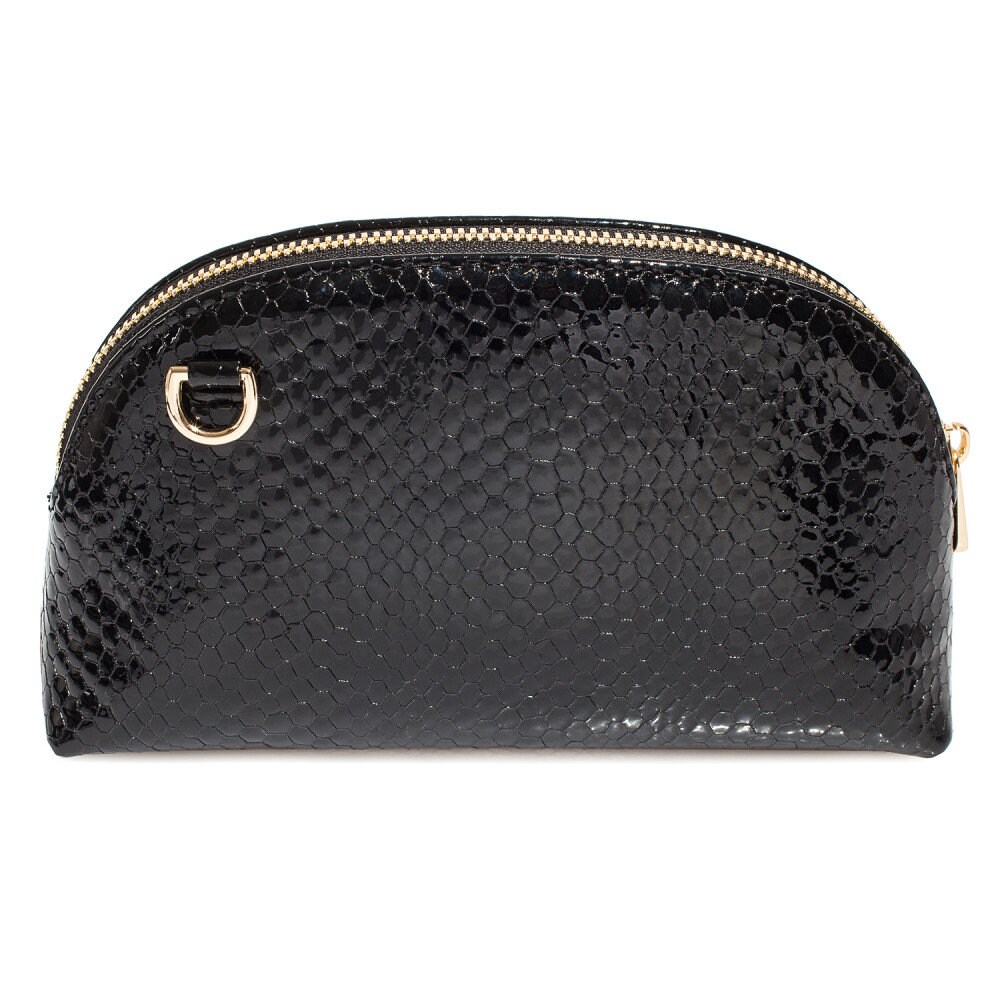 Leather SmallCross body Bag, Black Patent Leather Shoulder Bag, Women's Leather Crossbody Bag, Leather bag KF-4141 - Image 4