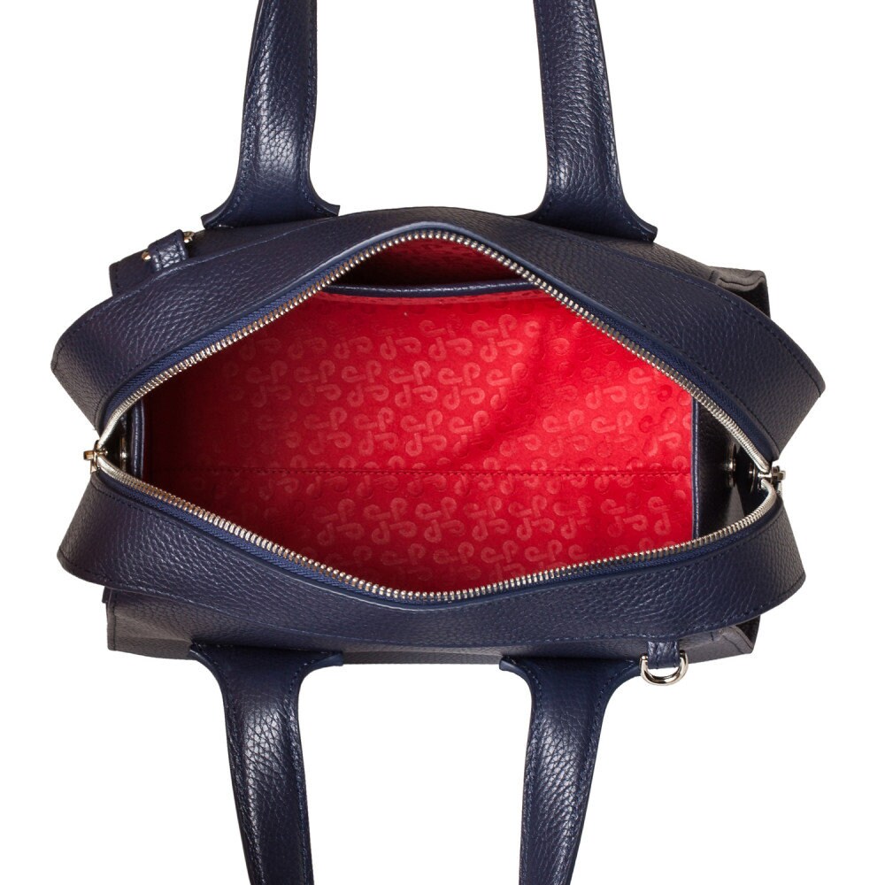 Leather Top Handle Bag,Nevy blue Leather Handbag Top Handle, Women's Leather Bag KF-4175 - Image 4